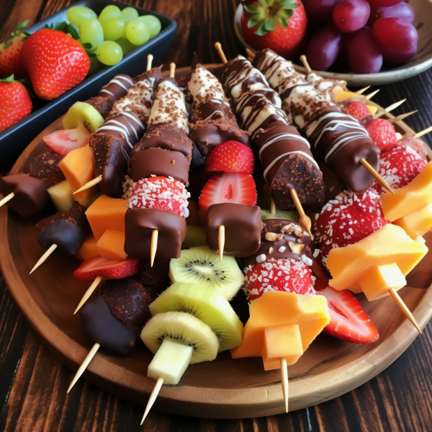 Chocolate Dipped Fruit Wands