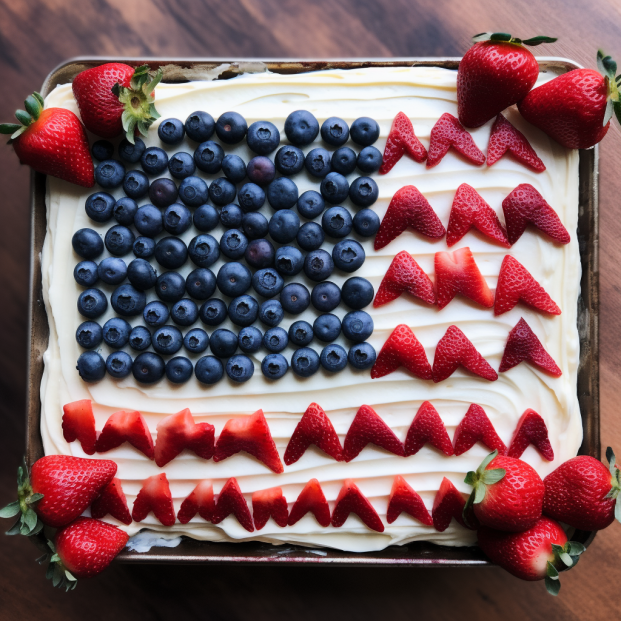 American Flag Cake for Memorial Day