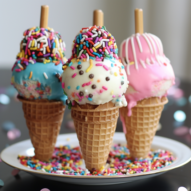 Ice Cream Cone Cake Pops