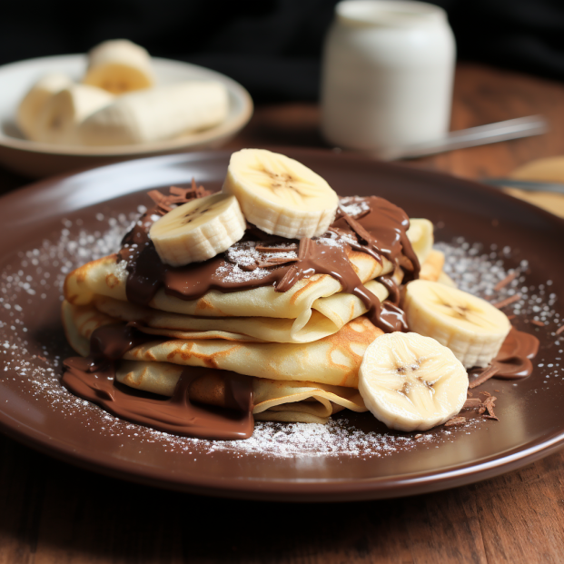 French Mini Crepes with Nutella and Banana