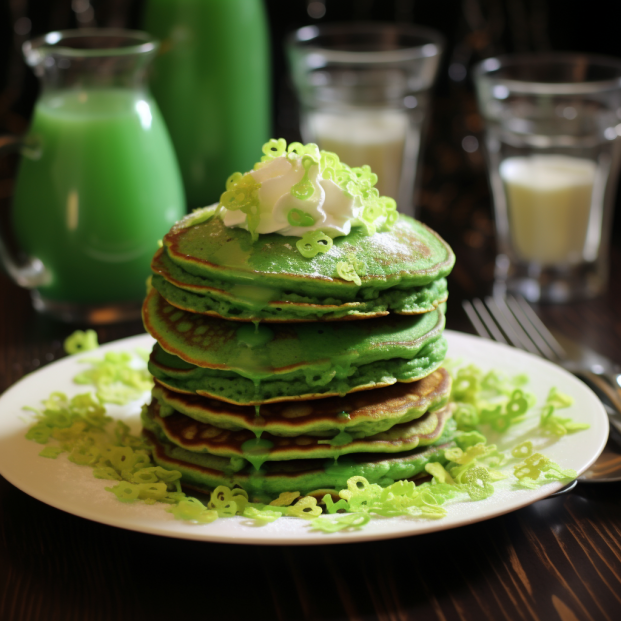 Lucky Leprechaun Green Pancakes