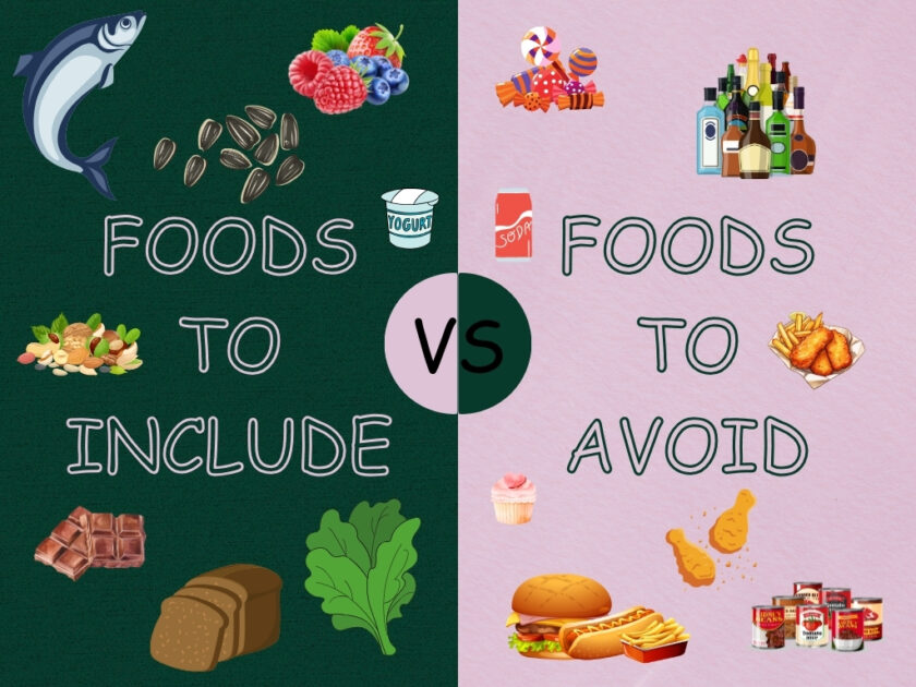 infographic good foods vs bad foods