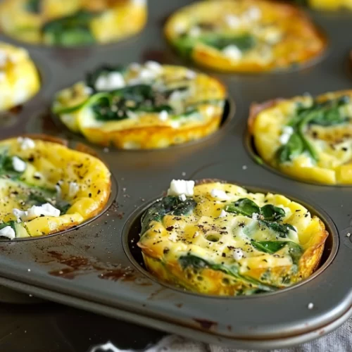 Healthy Spinach and Feta Egg Muffins