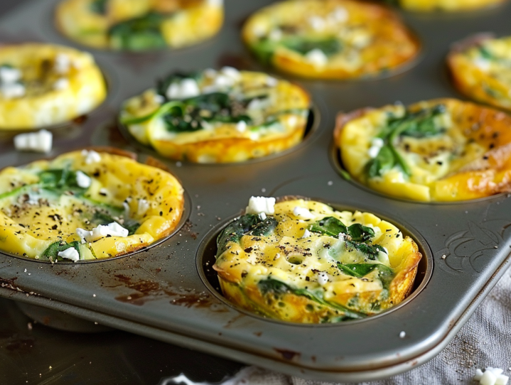 Healthy Spinach and Feta Egg Muffins