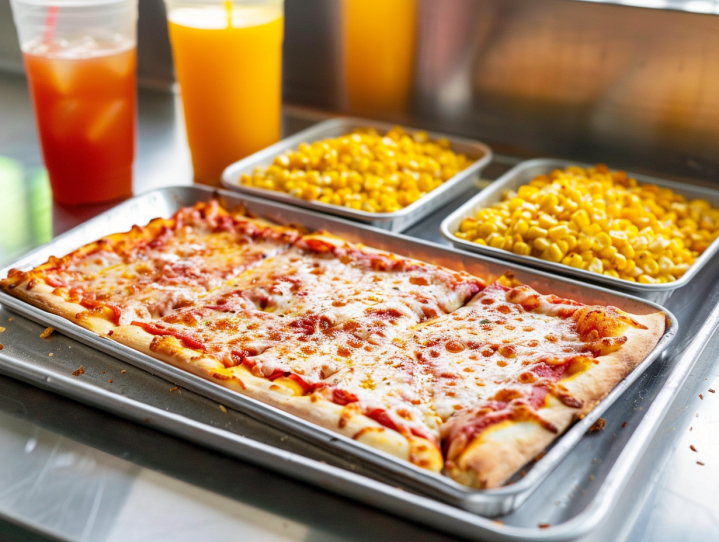 Classic School Lunch Cafeteria Pizza